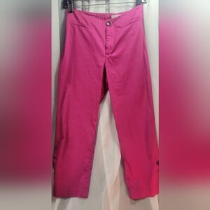 Women's Vibrant Pink Cropped Pants